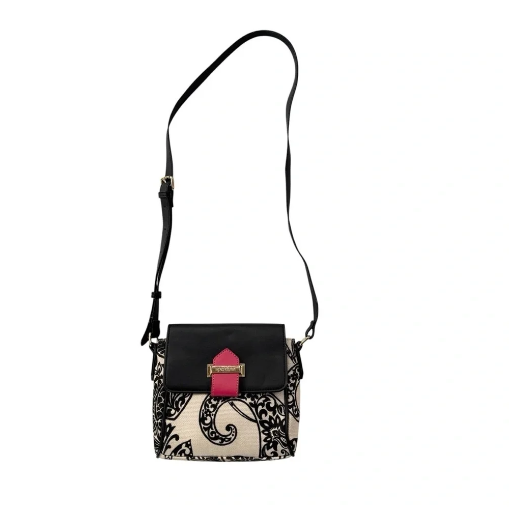 SPARTINA 449 Daufuskie Island Strachan Tulip Linen Leather Crossbody Bag